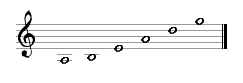 Cumbus Tuning in staff notation