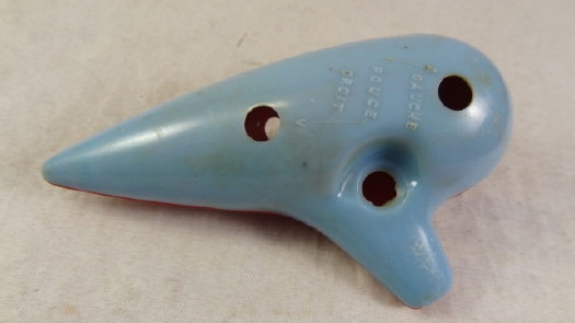 French plastic ocarina, bottom