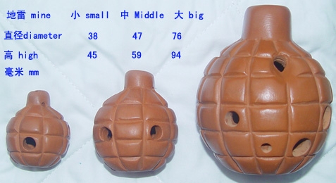 ocarina modelled after a Chinese Red Army WW2 mine