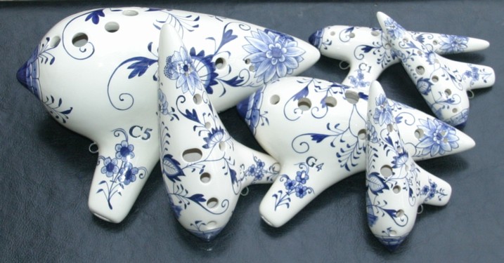 Hans Rotter Meissen-style ocarinas